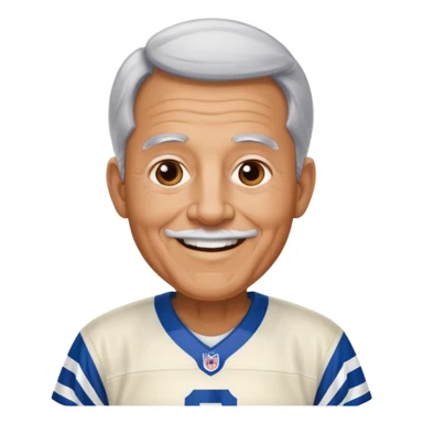 A grandpa playing football in Indianapolis Colts jersey sticker