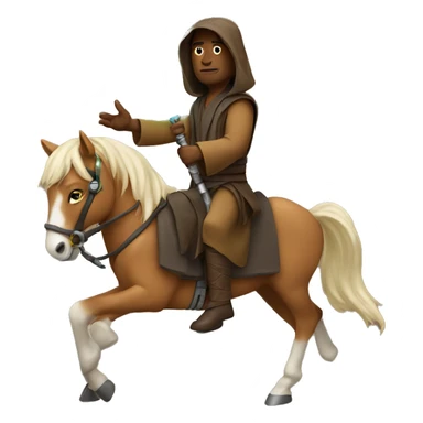 Jedi on a horse sticker