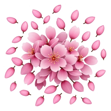 sakura petals falling sticker