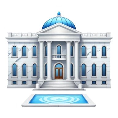 White luxurious expensive shiny new brilliant gorgeous marble modern mansion house sticker