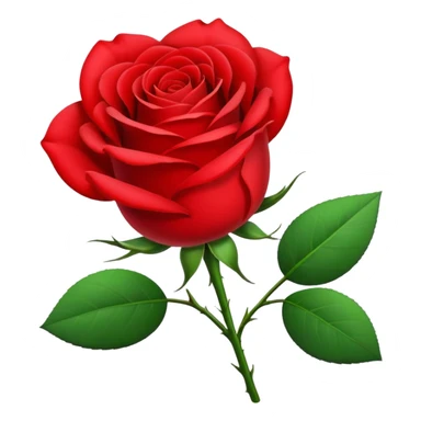Make a red rose without the stem, just the (red) flower and two leaves.
 sticker