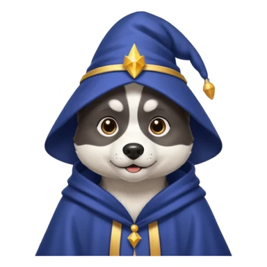 Black husky wizzrd sticker