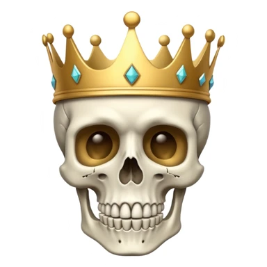skeleton with crown sticker