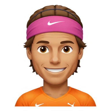 rafael nadal with head band, half body sticker