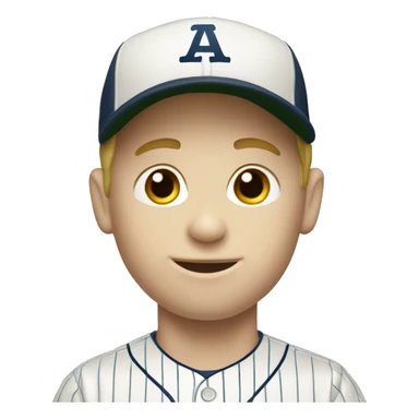 White boy baseball with initials LJR on
 cap sticker