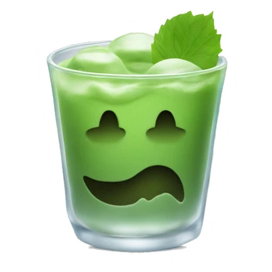 matcha with ice cubes no foam sticker