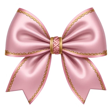 vintage rococo light pink bow sticker