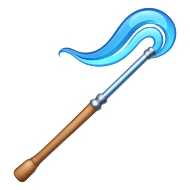 magic wand with blue magic wave sticker