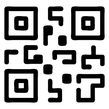 simple QR code icon, generic style sticker