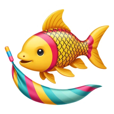 carp streamer hanging sticker
