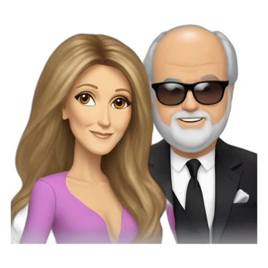 Céline Dion and rené angelil sticker