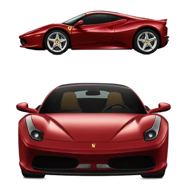 A ferrari in dark red sticker