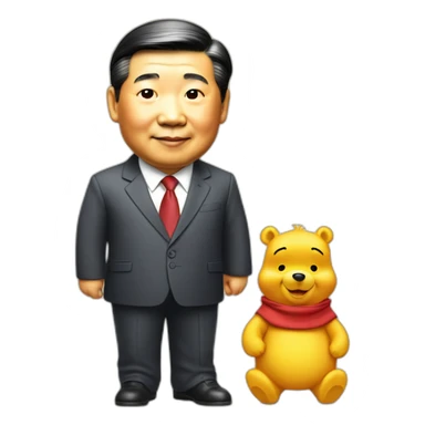 Xi-Jinping-with-winnie-the-pooh sticker