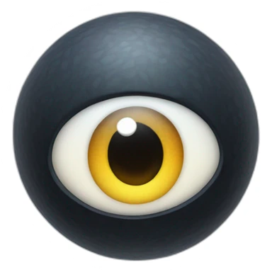 3d sphere with a cartoon Phantom skin texture with big beautiful eyes sticker