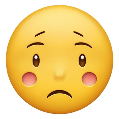 Simple Round Yellow Sad Depressed Peeved Emoji Expression  sticker