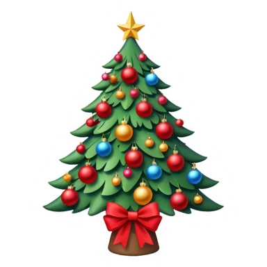 CHRISTMAS WHITE AESTHETIC CHRISTMAS TREE WITH BOWS sticker