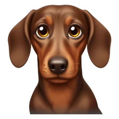 Brown dachshund sticker