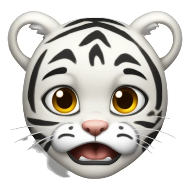 angry baby tiger sticker