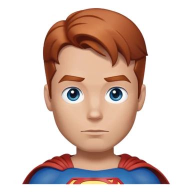 Flying superman with redish brownish hair, blue eyes no cape sticker