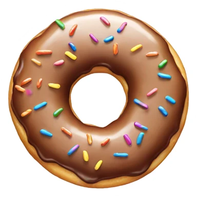 Donut with rainbow sprinkles sticker