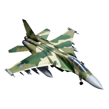 SU-35 Jet - Sukhoi (Model Year: 2020) (Iconic colour: Camouflage green) sticker