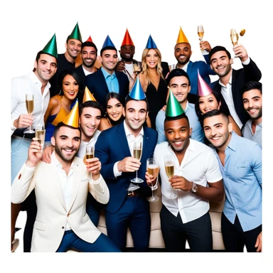 Tefi, Lewis Howes, Gary Vee, Tristan Tate, Tai Lopez, Josh King Madrid, Alex Hormozi, Iman Gadzhi, Branden Condy, Patrick Bet-David, Luke Belmar, Cardone, Shelby Sapp, Leila Hormozi, Tefi Valenzuela, business, Russell Brunson, partners, marketing, event , emoji, sales, money, mentor, party, emoji sticker