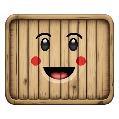 Wooden toilet sign  sticker