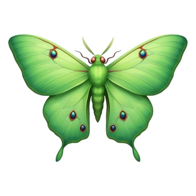 Luna moth sticker