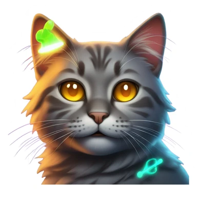 Atomic zombie cat sticker