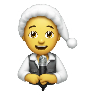 christmas songs, microphone sticker