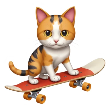 cat skateboarding sticker
