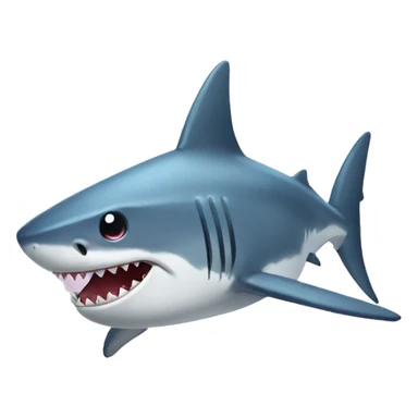 Shark with a hairbow sticker