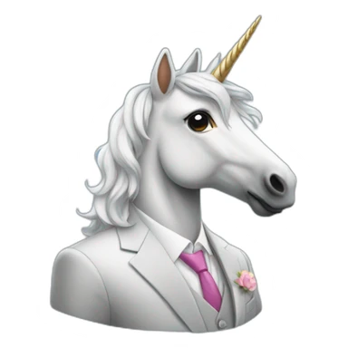 Unicorn in suit sticker
