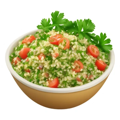 Tabouli with extra parsley sticker