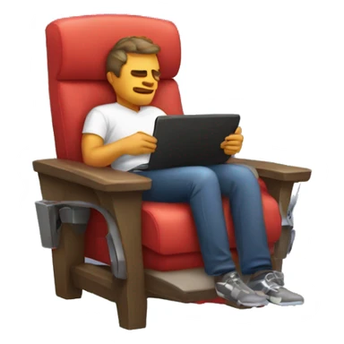 guy, GAMING CHAIR, SLEEPING sticker