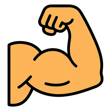 muscle arm sticker