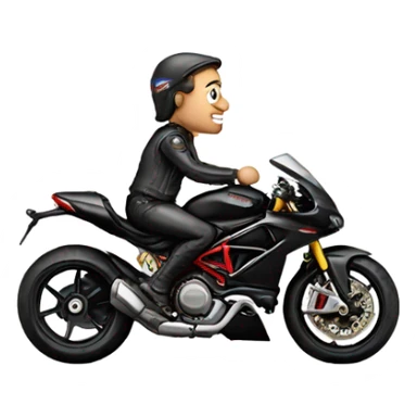 Ducati motorcycle with Jewish rider sticker