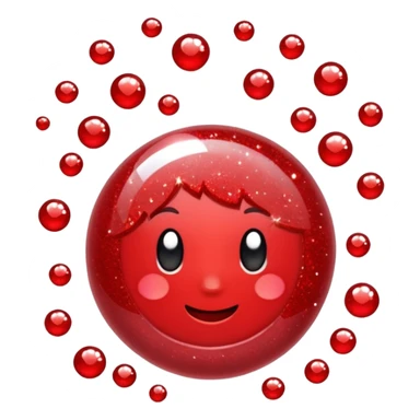 Recrutador Vermelho Glitter sticker