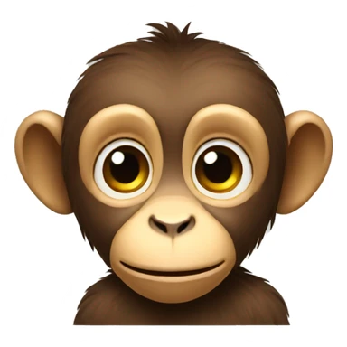 cute AI monkey sticker