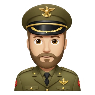male soldiers with beard sticker