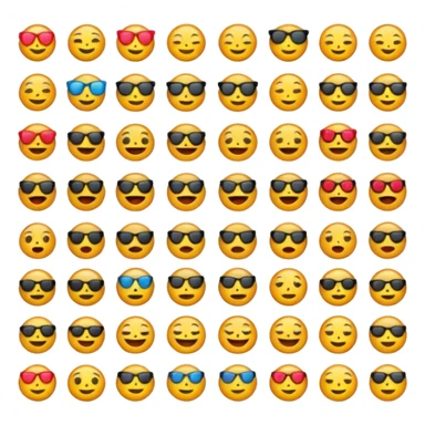 do 20 emojis, different, that dont exist, detailed sticker