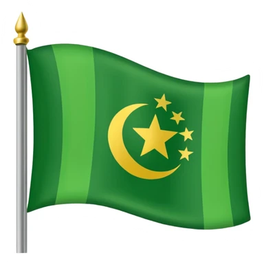 Circassian flag emoji with green background, yellow stars and stripes sticker