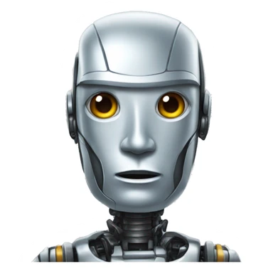 Robot con moño en la cabeza sticker