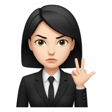 aggressive female boss in suit sticker