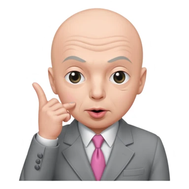 Dr evil with pinky finger to mouth sticker