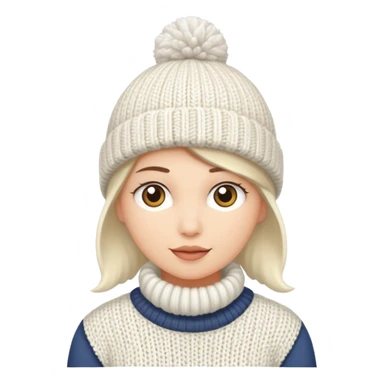 white knitted wool cap piece of clothing sticker