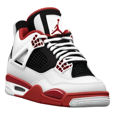Red and black Jordan 4 shoe  sticker