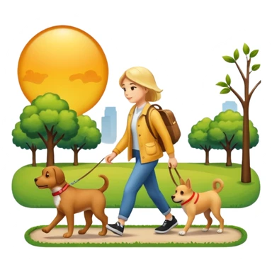 Pasear perrito sticker