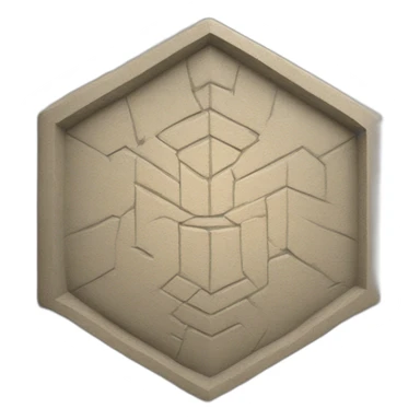 hexagonal stone inscription sticker