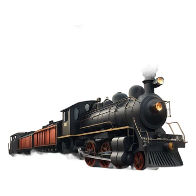 Locomotive and bear sticker